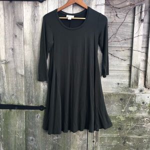 Style & Co 3/4 sleeve Olive Swing Dress
